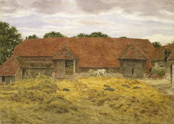 Rote Scheune in Whitchurch, 1868